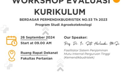 Curriculum Evaluation Workshop of the Agroecotechnology Study Program Based on Permendikbudristek No. 53 of 2023