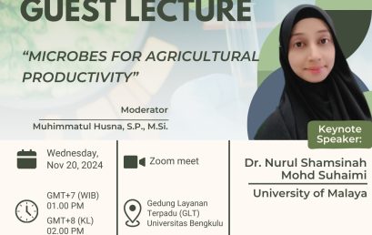 Guest Lecture on “Microbes for Agricultural Productivity”
