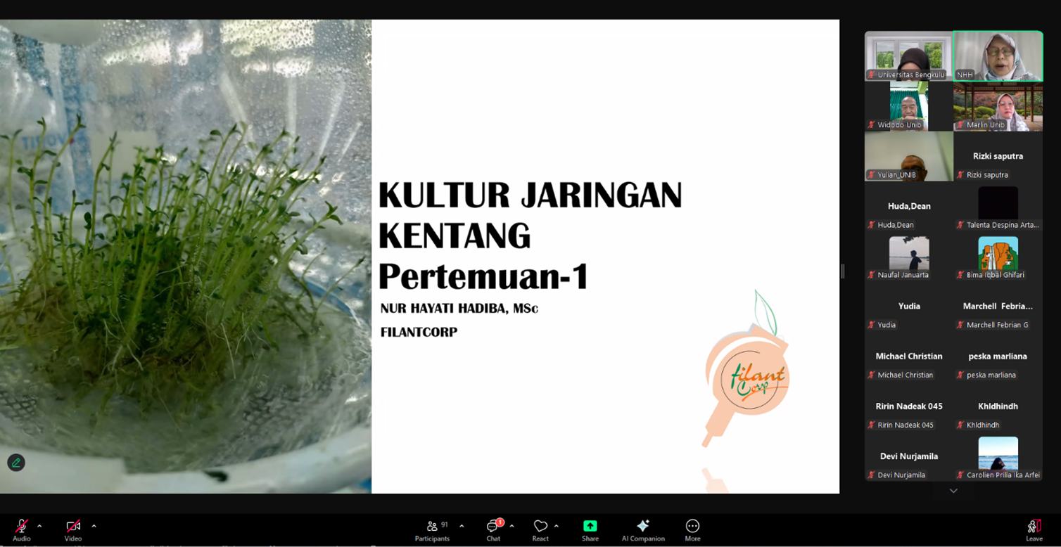 Guest Lecture on Plant Nutrition Course: Potato Tissue Culture Guest Lecture on Plant Nutrition Course: Potato Tissue Culture
