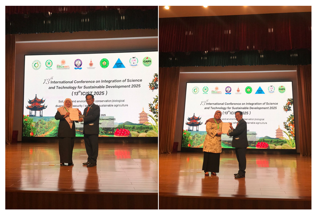 Two Agroecotechnology Lecturers from University of Bengkulu Win Best Presenter Awards at ICIST 2025
