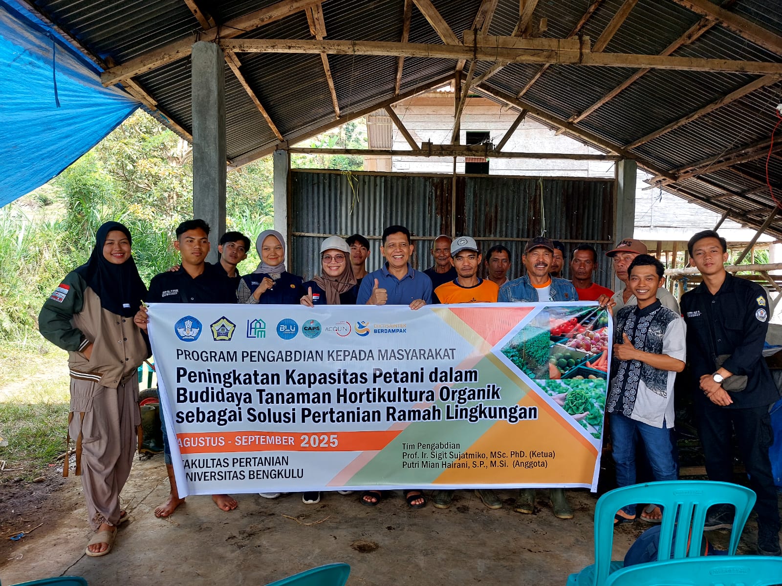 UNIB Holds Organic Horticulture Training for Farmers in Air Duku Village