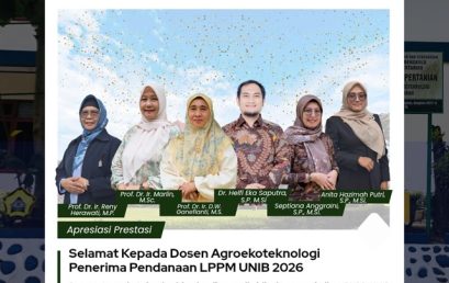 Agroecotechnology Lecturers Receive 2026 PNBP UNIB Research and Community Service Grants