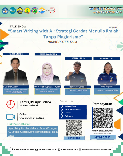 HIMAGROTEK UNIB Successfully Hosts Online Talk Show on Smart Scientific Writing with AI