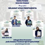 Agroecotechnology Students Win Best Presenter Awards at National Agrotropical Seminar 2026