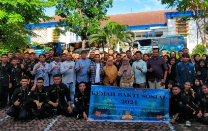 The Animal Husbandry Study Program and the Himpunan Profesi Mahasiswa Peternakan (Hipromater) of University of Bengkulu held a release ceremony for the 2024 Kemah Bakti Sosial (KBS) participants.