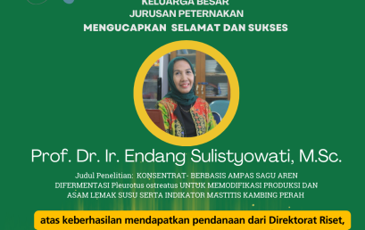 The Department of Animal Husbandry Congratulates Prof. Dr. Ir. Endang Sulistyowati, M.Sc. on Receiving Research Funding for the 2024 Fiscal Year