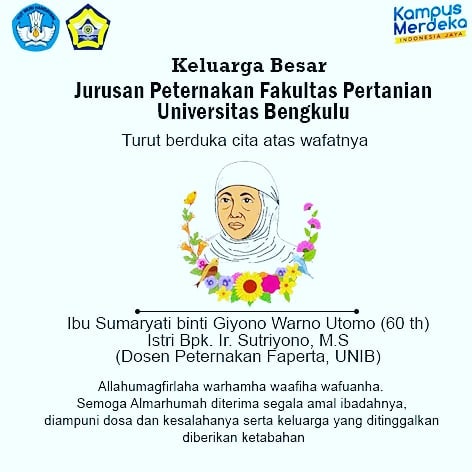 Innalillahi Wa Innailaihi Raji’un: Keluarga Besar Jurusan Peternakan Faperta UNIB Berduka Innalillahi Wa Innailaihi Raji’un: Keluarga Besar Jurusan Peternakan Faperta UNIB Berduka