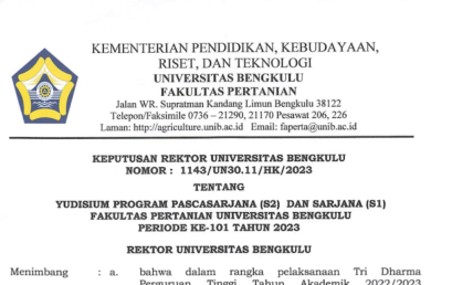Ucapan Selamat Yudisium Periode 101 Maret 2023
