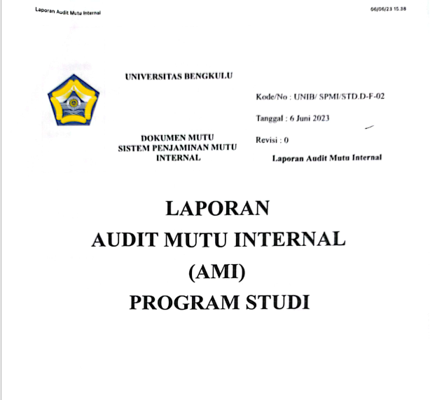 Pelaksanaan Audit Mutu Internal Program Studi Peternakan Pelaksanaan Audit Mutu Internal Program Studi Peternakan