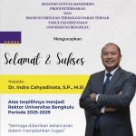 Jurusan Peternakan UNIB Sampaikan Selamat atas Terpilihnya Dr. Indra Cahyadinata sebagai Rektor Periode 2025-2029