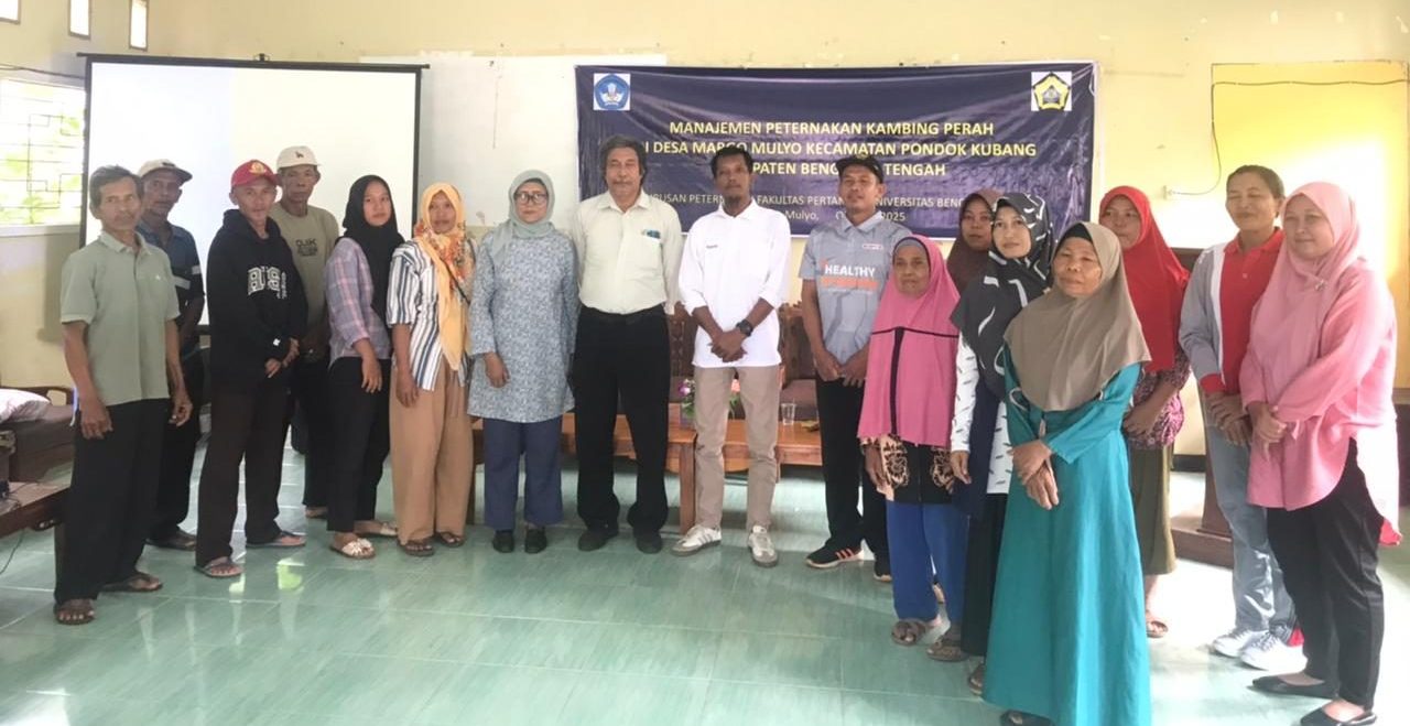 Dosen Peternakan Universitas Bengkulu melaksanakan PkM, Sosialisasikan Manajemen Peternakan Kambing Perah di Desa Margo Mulyo Kec. Pondok Kubang, Kab. Bengkulu Tengah Dosen Peternakan Universitas Bengkulu melaksanakan PkM, Sosialisasikan Manajemen Peternakan Kambing Perah di Desa Margo Mulyo Kec. Pondok Kubang, Kab. Bengkulu Tengah