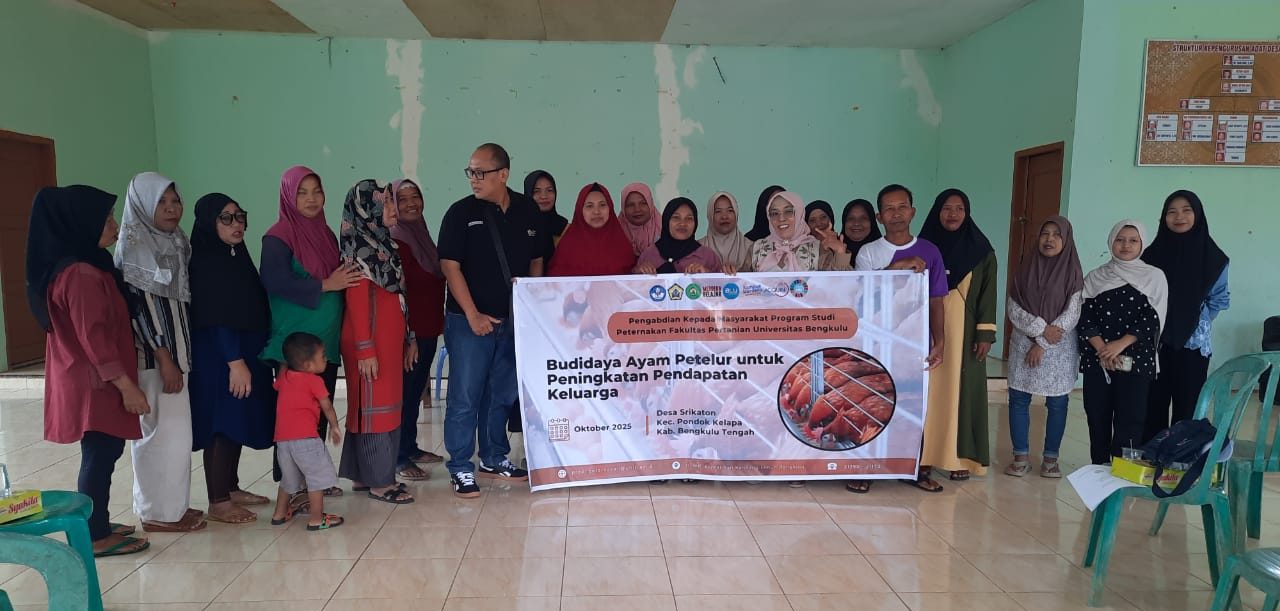 Dosen Peternakan Universitas Bengkulu Laksanakan Pengabdian Masyarakat di Desa Srikaton: Budidaya Ayam Petelur untuk Peningkatan Pendapatan Keluarga Dosen Peternakan Universitas Bengkulu Laksanakan Pengabdian Masyarakat di Desa Srikaton: Budidaya Ayam Petelur untuk Peningkatan Pendapatan Keluarga