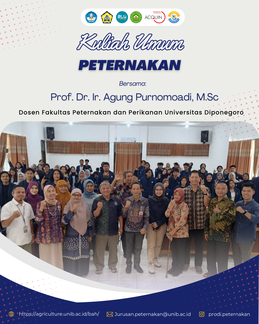 Kuliah Umum Peternakan UNIB Bahas Peran Pakan dalam Climate Smart Livestock Production System