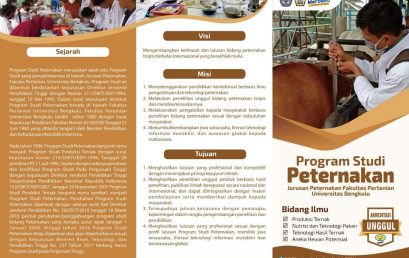 Mari bergabung bersama Jurusan Peternakan Fakultas Pertanian Universitas Bengkulu