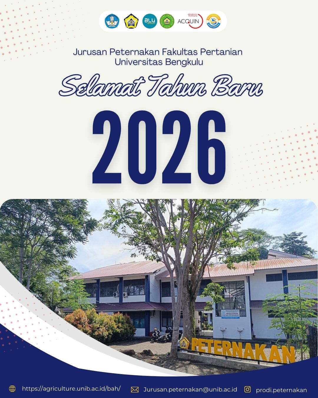 Segenap Civitas AkdemikaJurusan Peternakan mengucapkan Selamat Tahun Baru 2026