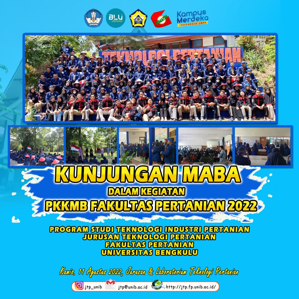 THE FIRST VISIT OF 2022 NEW STUDENTS TO THE DEPARTMENT AND LABORATORY OF AGRICULTURAL TECHNOLOGY AT THE 2022 PKKMB ACTIVITIES THE FIRST VISIT OF 2022 NEW STUDENTS TO THE DEPARTMENT AND LABORATORY OF AGRICULTURAL TECHNOLOGY AT THE 2022 PKKMB ACTIVITIES