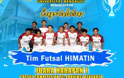 HIMATIN FUTSAL TEAM WINS 1ST PLACE IN BENGKULU PROVINCE FUTSAL COMPETITION HIMATIN FAIR XXIV