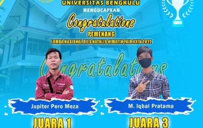 JUPITER AND IQBAL WIN NATIONAL POETRY WRITING COMPETITION AND POSTER DESIGN COMPETITION XXIV DIES NATALIS HIMATIN FAIR 2022