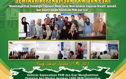 Enhancing Enthusiasm in Writing PKM and Essay, Department of Agricultural Technology and Agricultural Industry Technology Student Association Hold PKM and Essay Writing Seminars