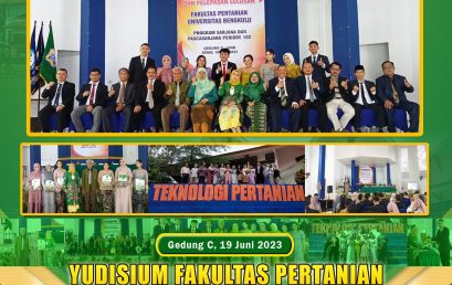 Yudisium of the Faculty of Agriculture, University of Bengkulu Period 102 Agricultural Industrial Technology Study Program Added 9 Best Graduates