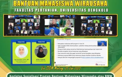 Increase Interest in Entrepreneurship with Socialization of the Bengkulu University Entrepreneurial Assistance Program or BMW of Bengkulu University in 2023