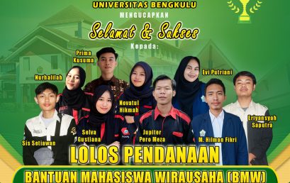 9 Students of the Agricultural Industrial Technology Study Program are Proud of Passing the 2023 University of Bengkulu Entrepreneurial Student Assistance or Bantuan Mahasiswa Wirausaha (BMW) Funding with 4 Business Titles