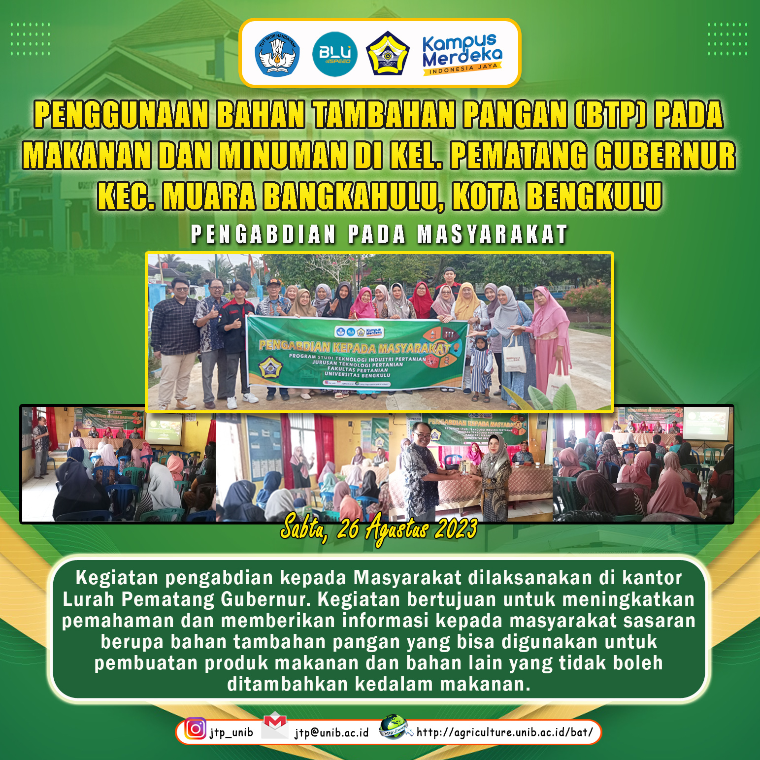 Use of Food Additives in Food and Drinks in Pematang Gubernur Village, Muara Bangkahulu District, Bengkulu City Use of Food Additives in Food and Drinks in Pematang Gubernur Village, Muara Bangkahulu District, Bengkulu City