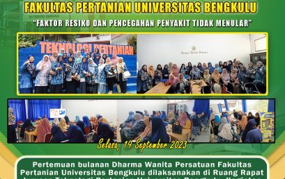The Monthly Meeting of the Dharma Wanita Association of the Faculty of Agriculture, University of Bengkulu Discusses Risk Factors and Prevention of Non-Communicable Diseases as an Effort for Healthy Living