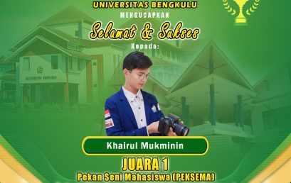 Agricultural Technology Department Student Khairul Mukminin Won 1st Place at the 2023 Bengkulu University Student Arts Week or PEKSEMA National Level