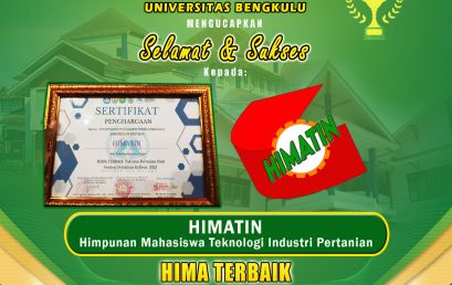HIMATIN becomes the BEST HIMA of the Faculty of Agriculture at the 2023 Raflesia Agricultural Festival