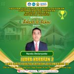 Nanda Dwiaryanto, Department of Agricultural Technology, Won 2nd runner-up in the 104 Period of the Faculty of Agriculture Thesis Competition