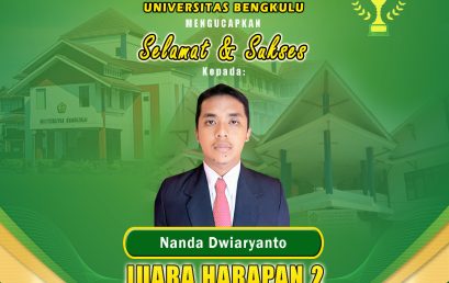 Nanda Dwiaryanto, Department of Agricultural Technology, Won 2nd runner-up in the 104 Period of the Faculty of Agriculture Thesis Competition