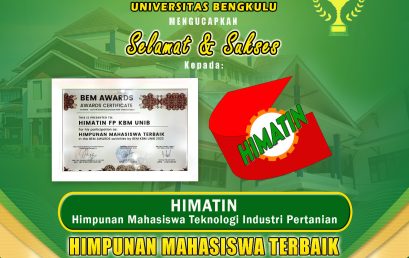 HIMATIN became the best student association of Bengkulu University at the 2023 BEM AWARDS