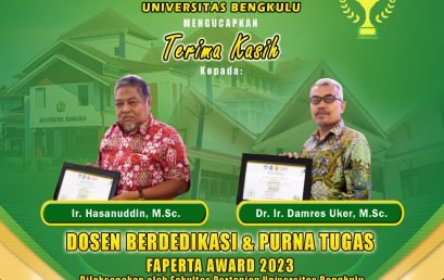 Damres Uker and Hasanuddin, Dedicated Lecturers of the Faculty of Agriculture who Will Retire in 2023