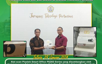 Alumni of the Department of Agricultural Technology Class of 2013 and 2015 Give Tool Grants to the Department of Agricultural Technology, Faculty of Agriculture, University of Bengkulu
