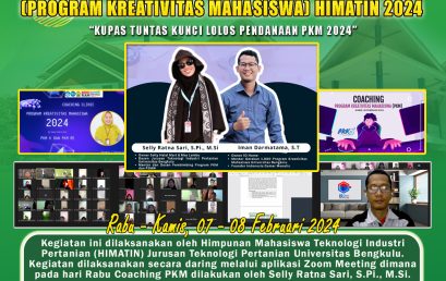 Agricultural Industry Technology Student Association (HIMATIN) Conducts PKM Coaching 2024 to Increase Interest in PKM Writing