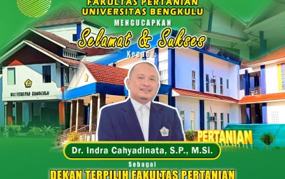 Dr. Indra Cahyadinata, S.P., M.Si. won the most votes in the Dean Election of the Faculty of Agriculture, University of Bengkulu