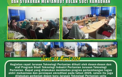 Meeting of the Department of Agricultural Technology and Thanksgiving to Welcome the Holy Month of Ramadan