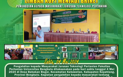 Lecturer of the Department of Agricultural Technology Socializes the Introduction of the Coffee Waste Processing Process into Briquettes