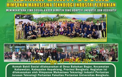 The 2024 Agricultural Industry Technology Student Association Social Service Camp in Babakan Bogor Village, Kepahiang is Very Helpful for Villagers