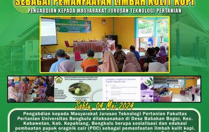 Education on Making Liquid Organic Fertilizer (POC) as Utilization of Coffee Skin Waste in Babakan Bogor Village