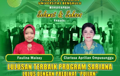 Faulina and Clarissa, students from the Department of Agricultural Technology Become the Best Graduates of the Undergraduate Program at the Judiciary Period 106 of the Faculty of Agriculture