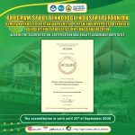The Agricultural Industrial Technology Study Program, University of Bengkulu, Rewarded of the International Program Accreditation Certificate by ACQUIN