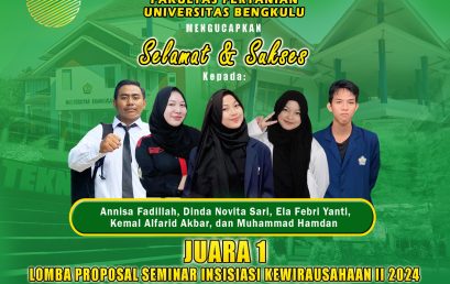 Dinda Novita Sari and Team, Students of the Department of Agricultural Technology Won 1st Place in the Entrepreneurship Initiation Seminar Proposal Competition II in 2024 at Tribhuwana Tunggadewi University