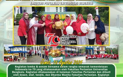 Lecturers and Staff of the Department of Agricultural Technology Participated in Enlivening the Vibrant Independence Competition of the Faculty of Agriculture, Won 1st Place in the Tumpeng Competition in the Study Program at the Faculty of Agriculture