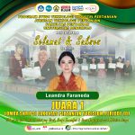 Leandra Faraneda, a student of the Department of Agricultural Technology, won 1st place in the 107th Period of the Faculty of Agriculture Thesis Competition