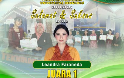 Leandra Faraneda, a student of the Department of Agricultural Technology, won 1st place in the 107th Period of the Faculty of Agriculture Thesis Competition