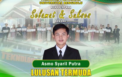Asmo Syaril Putra, a student of the Department of Agricultural Technology became the Youngest Graduate at the Yudisium of the Faculty of Agriculture for the 107th Period