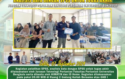 Department of Agricultural Technology Holds SPSS Training to Assist Students in Analyzing Final Project Research Results