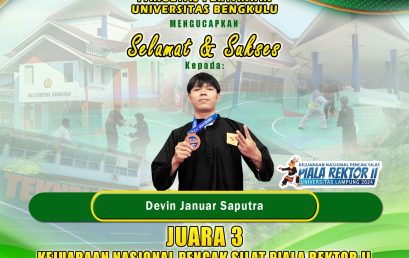 Devin Januar Saputra, Student of the Department of Agricultural Technology, 3rd Place in the National Pencak Silat Championship of the Second Chancellor’s Cup of the University of Lampung 2024